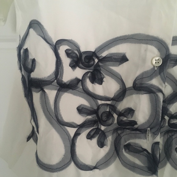 WHYCI Milano White Blouse - Size 44 (Med) - Picture 3 of 4